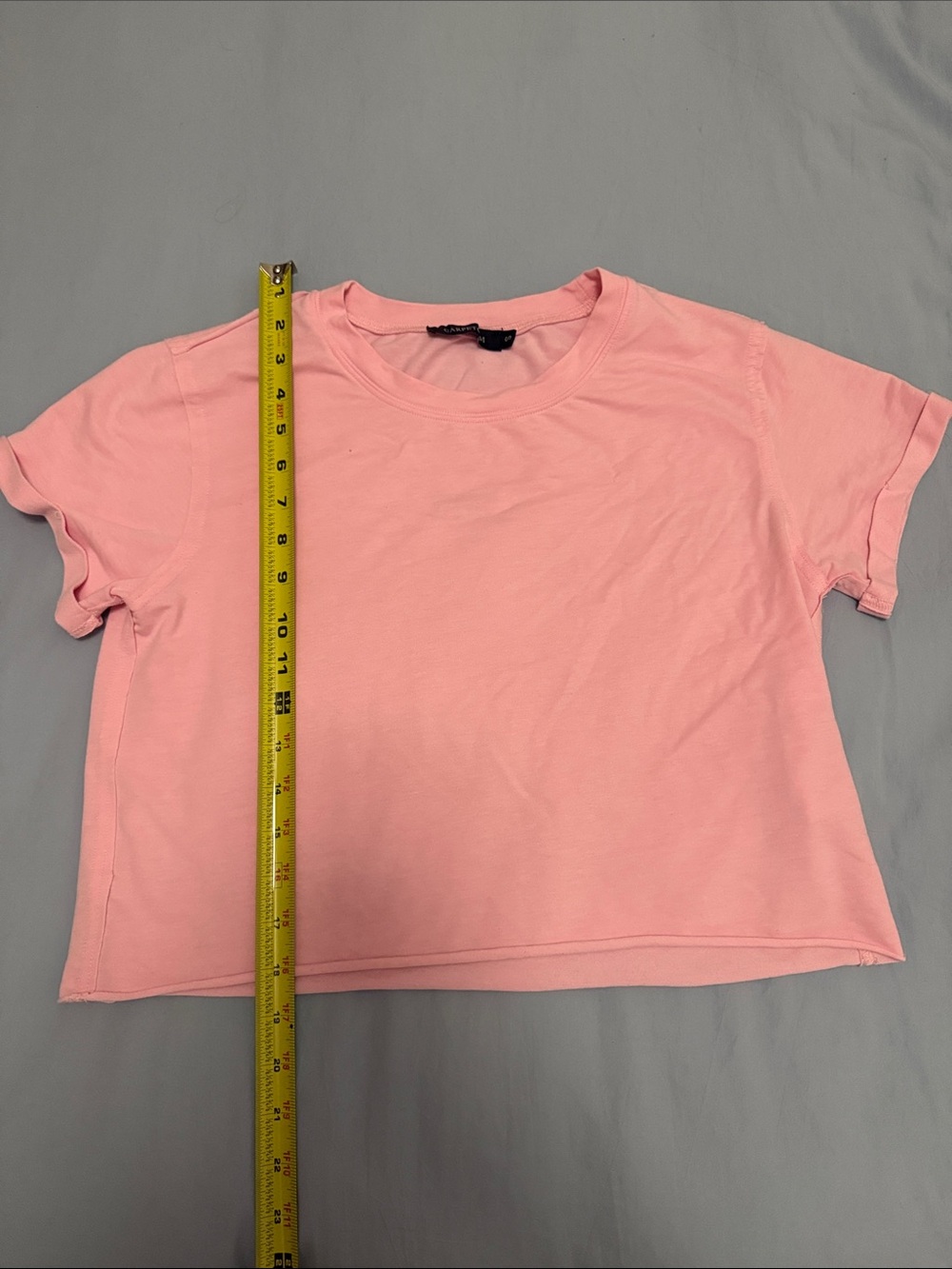 Classic Pink Cropped Tee - Women Tops